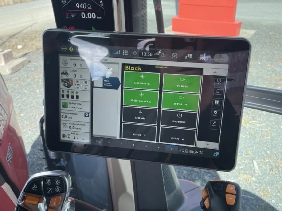 Interfaz de ISOBUS Block en un terminal virtual Case IH